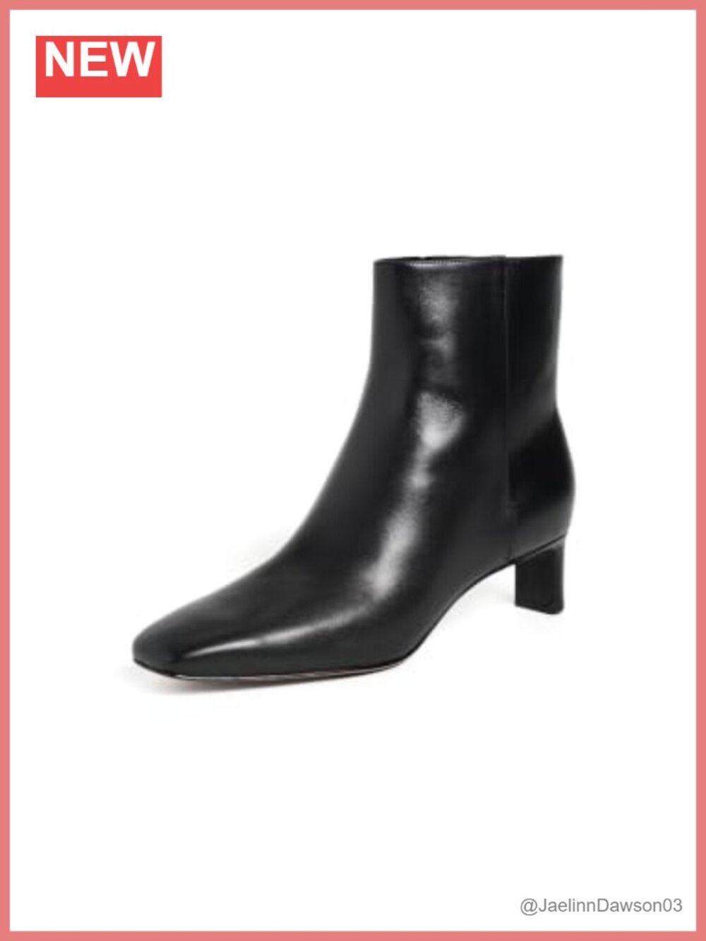 Vince Lilith Kitten Heel Ankle Bootie Black Leather Zip